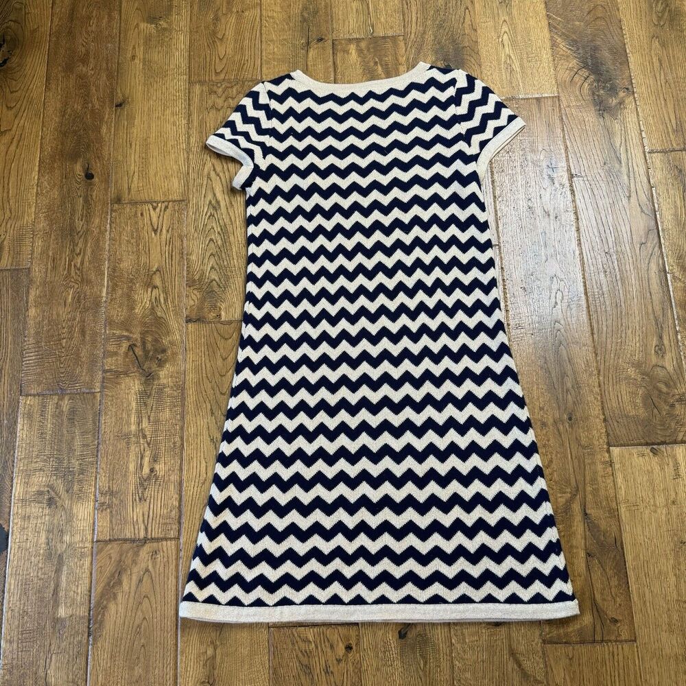 Lilly Pulitzer Womens Santana Sweater Dress Sz Small Merino Wool Blend Chevron - Picture 6 of 6